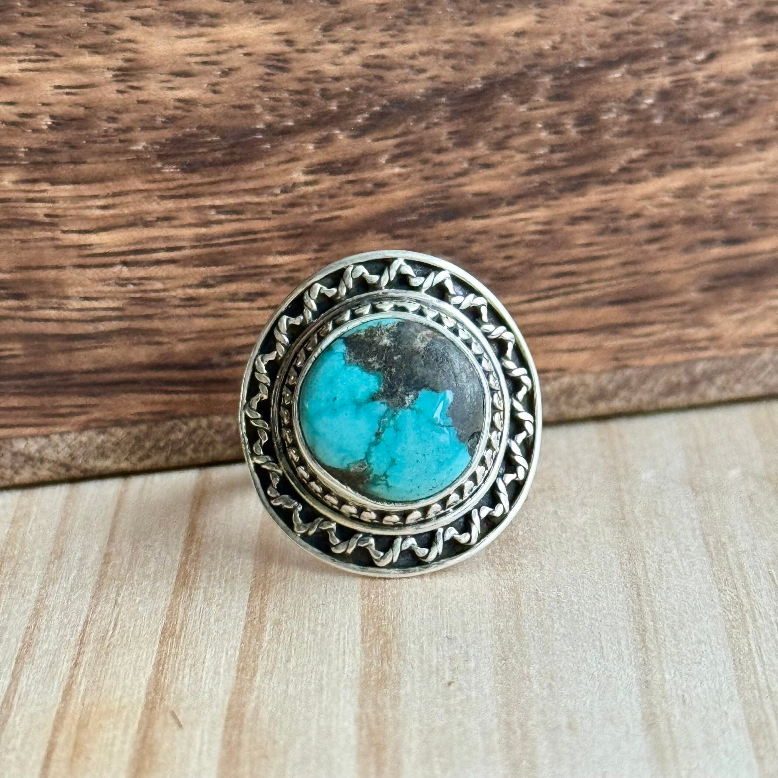 Ring | Sterling zilver & turkoois | maat 17,5 image 0