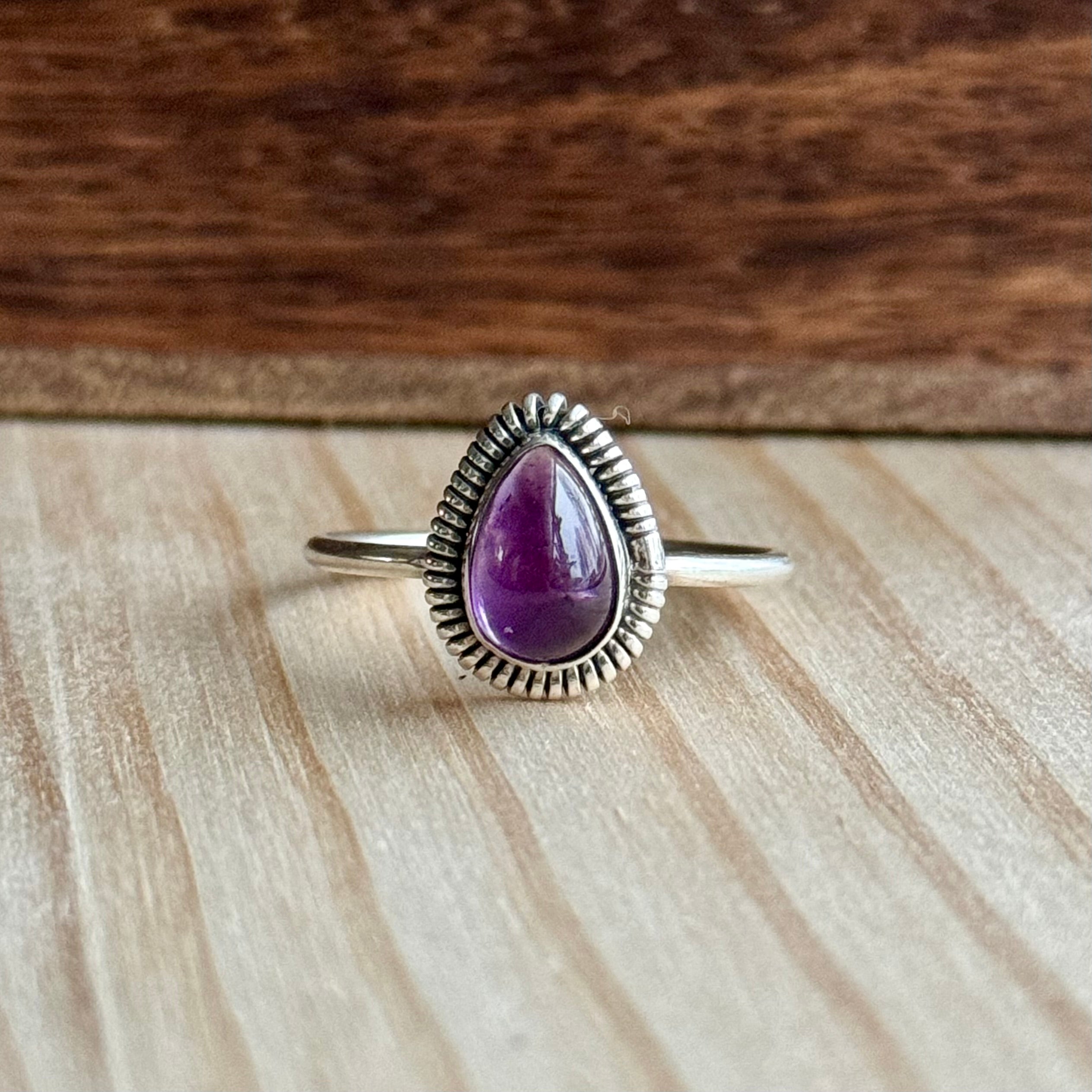Ring | Sterling zilver & amethist | maat 19,5 image 0