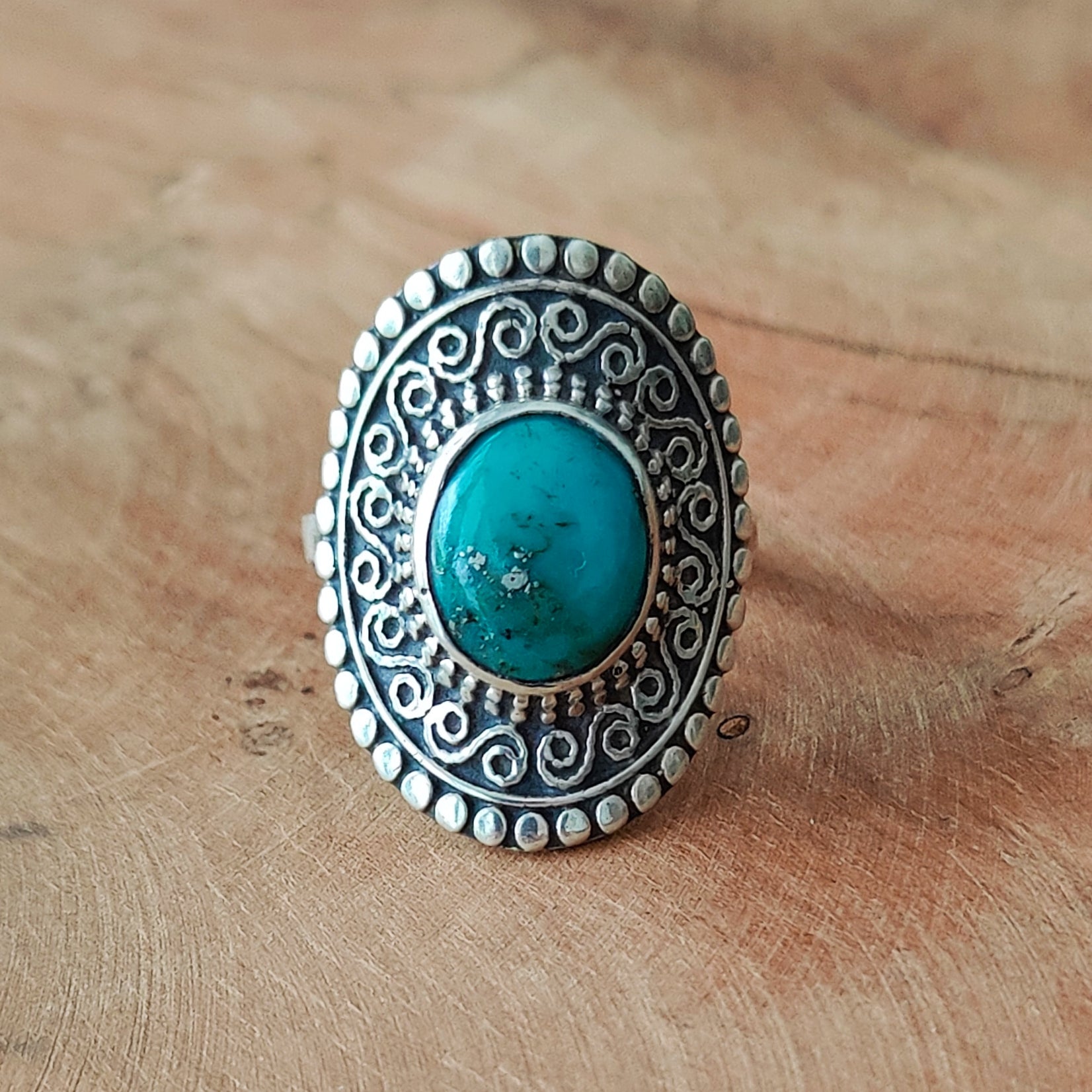 Ring | Sterling zilver & turkoois | maat 20,25 image 0