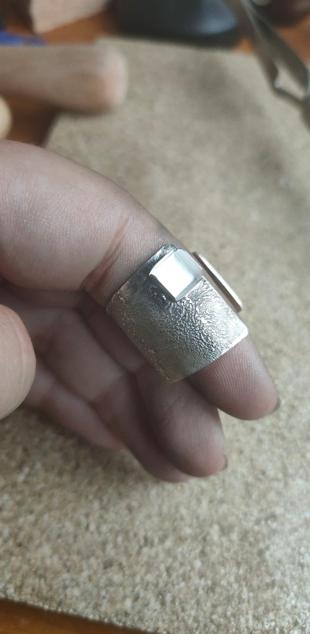 Ring sterling zilver & maansteen | Resizable | BY AIS image 3