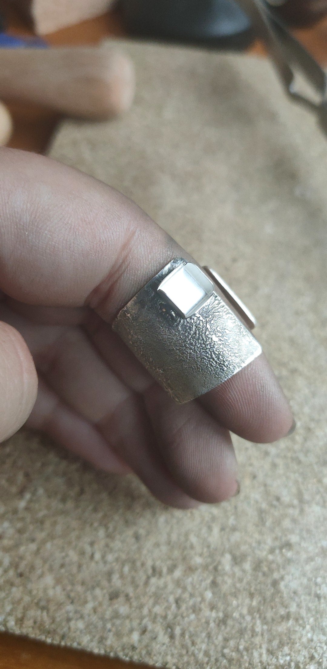 Ring sterling zilver & maansteen | Resizable | BY AIS image 3