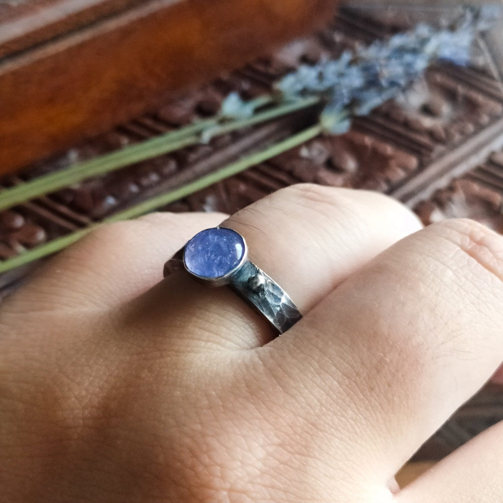 Ring sterling zilver & tanzaniet | maat 18,25 | BY AIS image 3