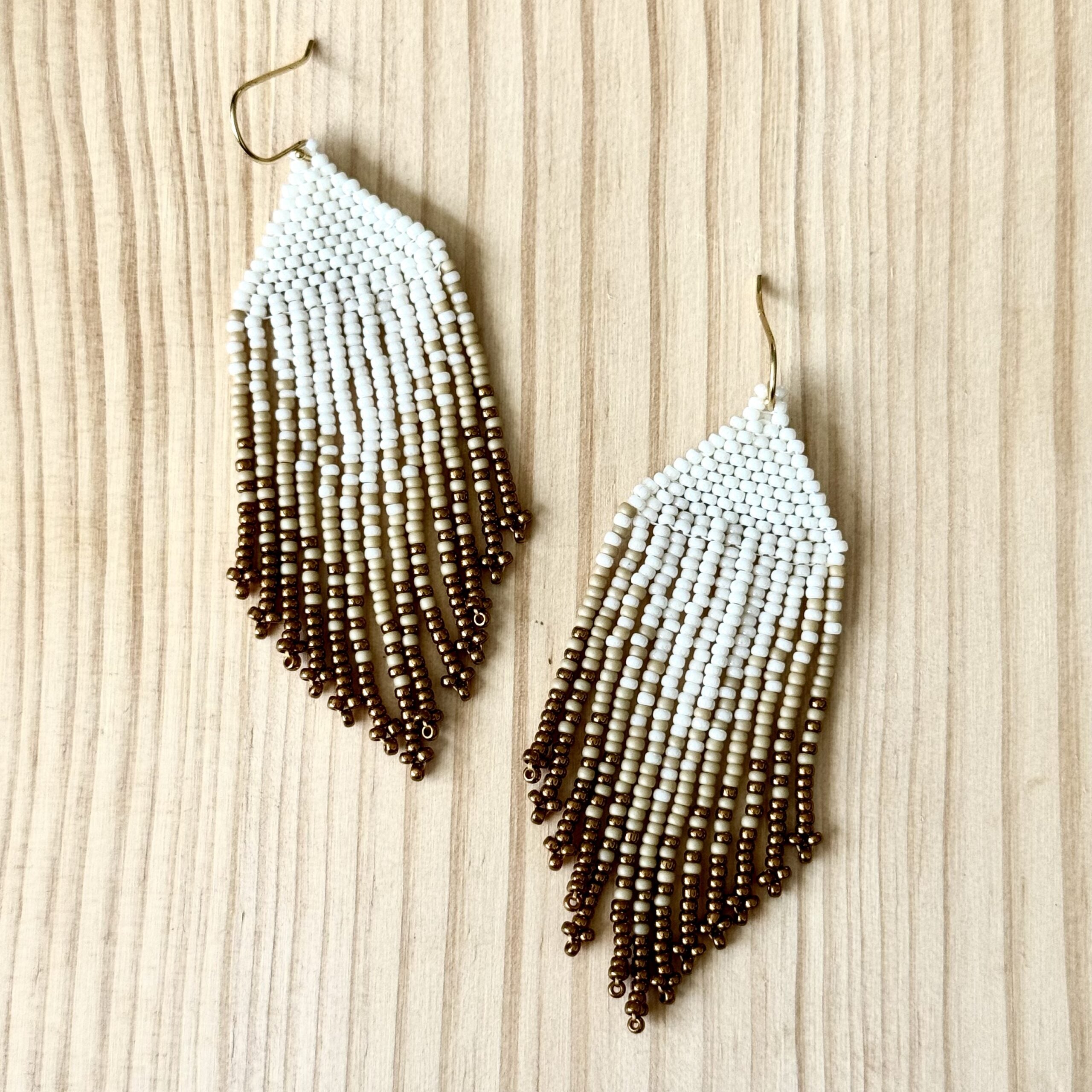 Oorbellen Tanned | Handbeaded | BY AIS image 0