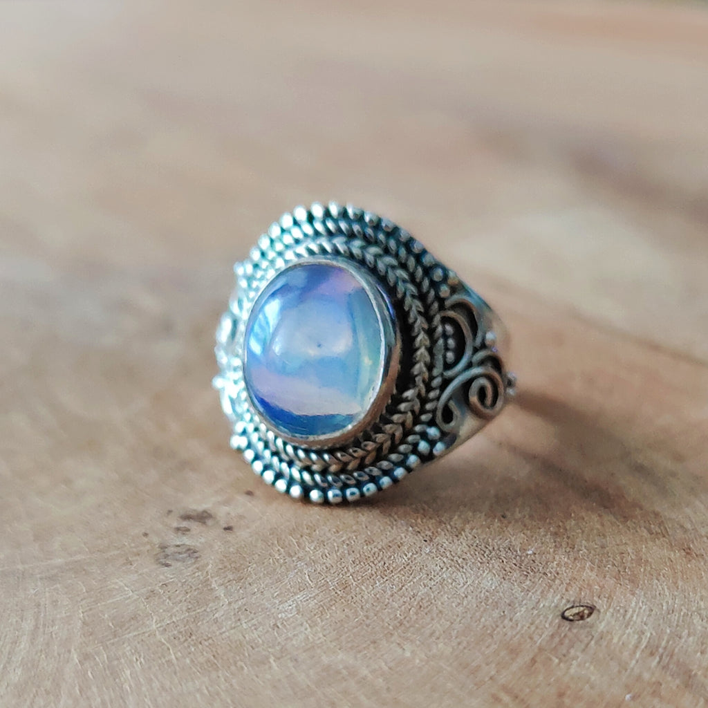 Ring | Sterling zilver & opaal | maat 17 image 1