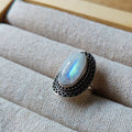 Ring | Sterling zilver & maansteen | maat 17,25 image 0