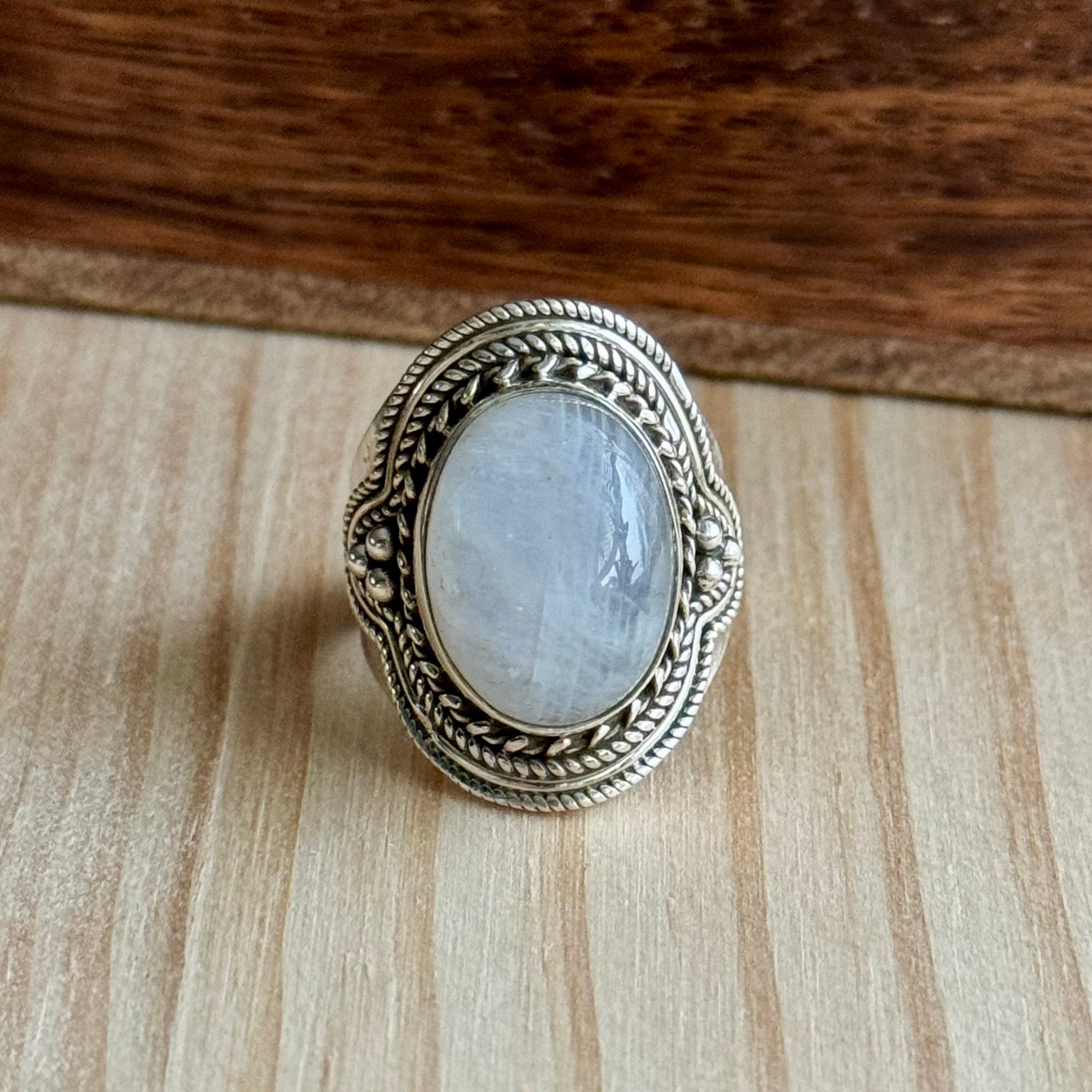 Ring | Sterling zilver & maansteen | maat 17,25 image 0