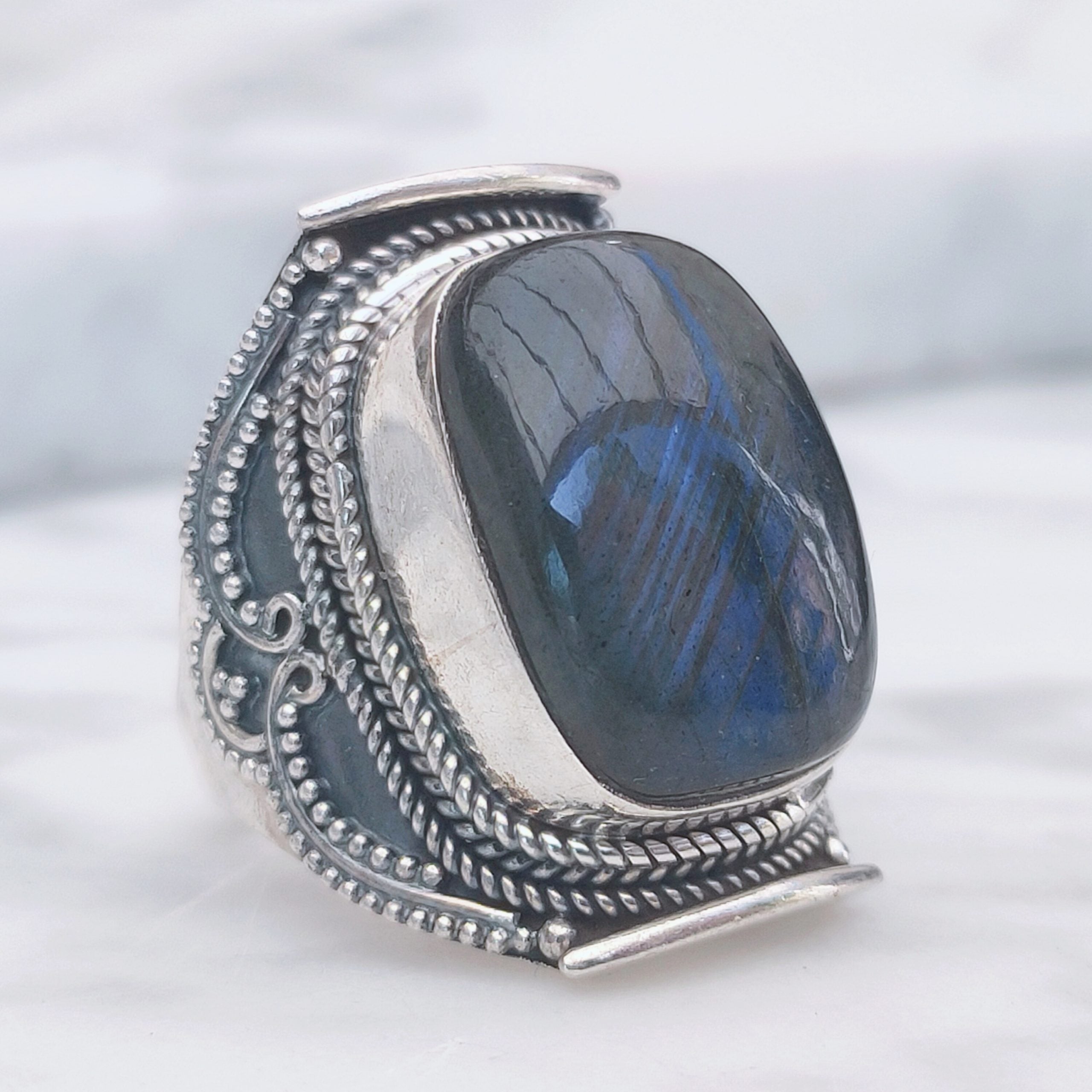 Ring | Sterling zilver & labradoriet | maat 17,5 image 3