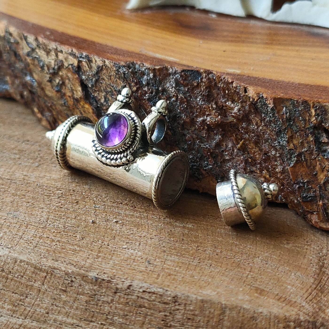 Prayer box | Sterling zilver & amethist image 1