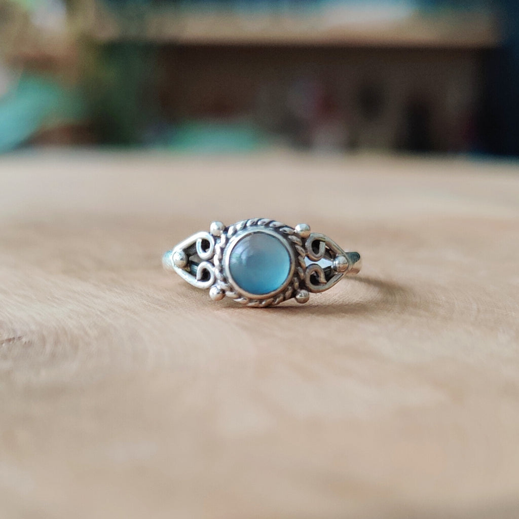 Ring | Sterling zilver & chalcedoon | maat 16,75 image 1