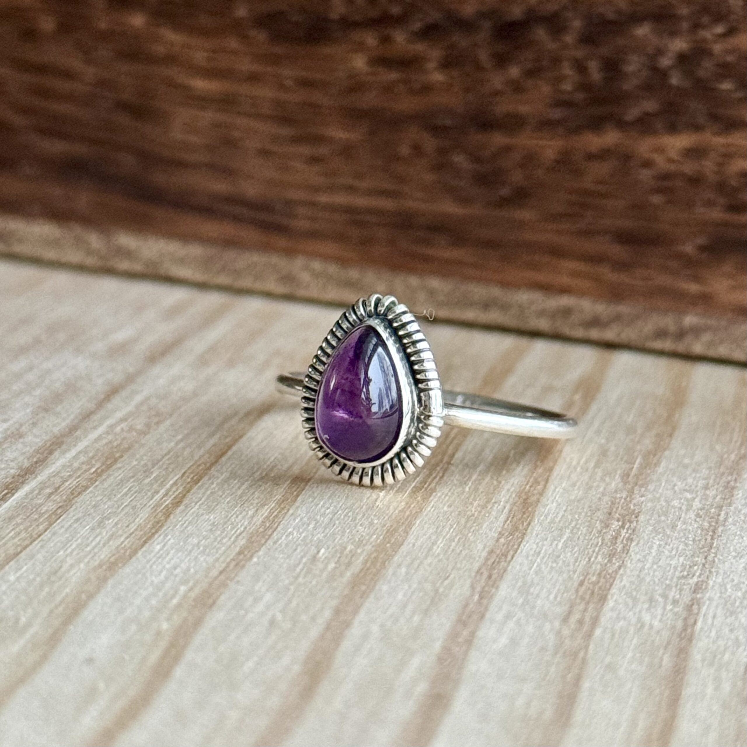 Ring | Sterling zilver & amethist | maat 19,5 image 2