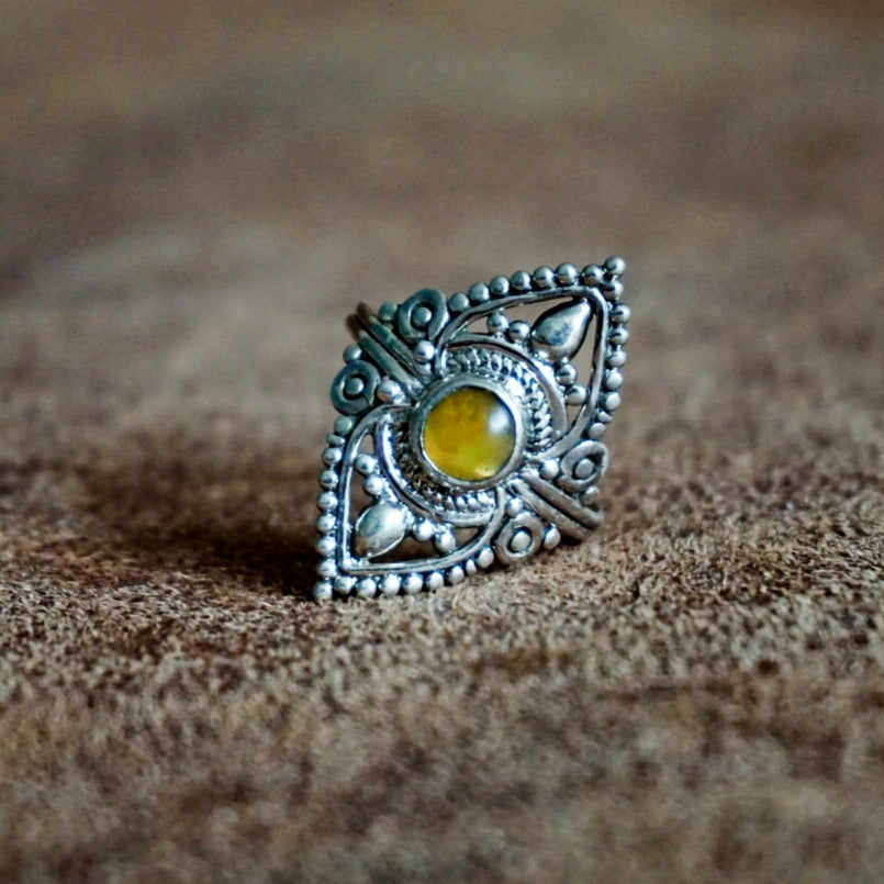 Ring | Sterling zilver & opaal | maat 17,5 image 1