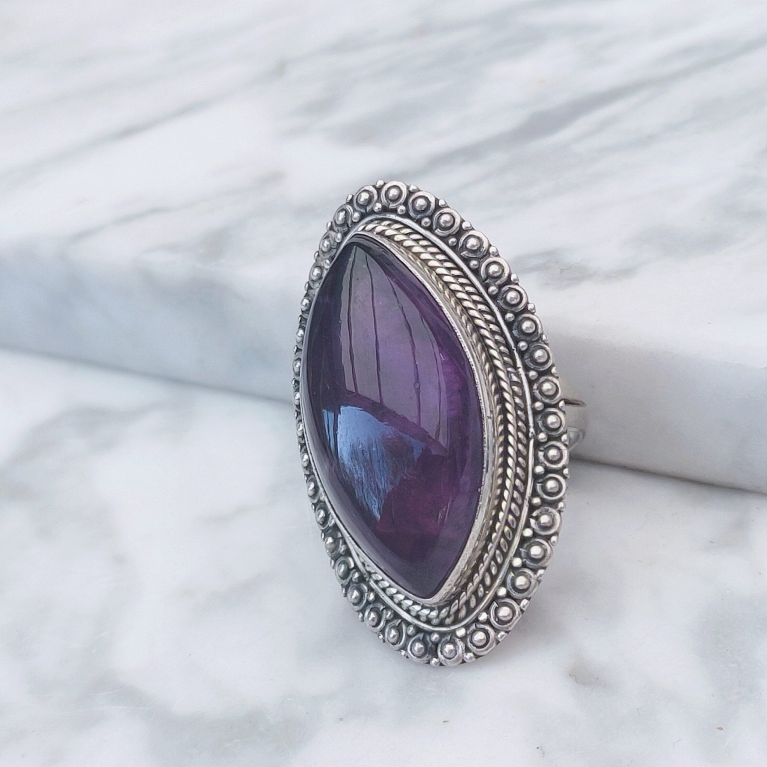 Ring | Sterling zilver & amethist | maat 19 image 4