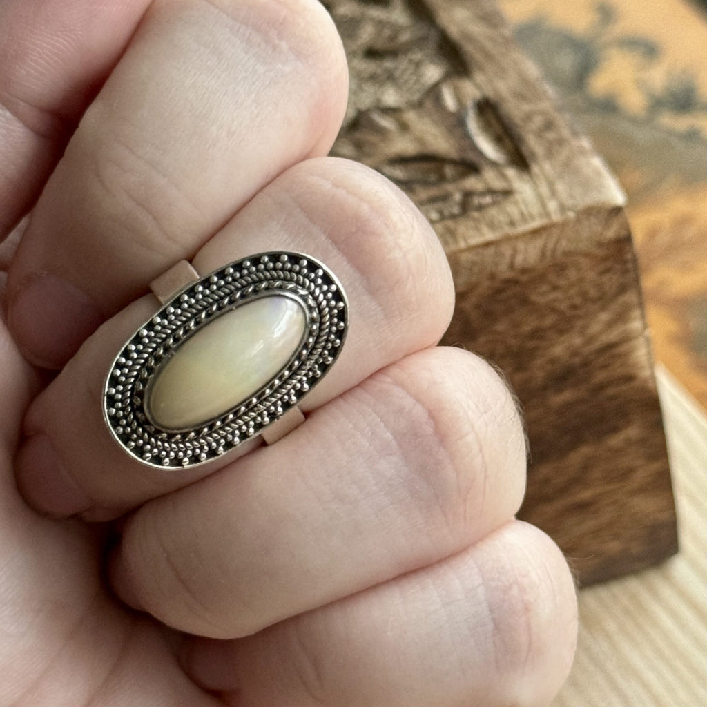 Ring | Sterling zilver & opaal | maat 18 image 4