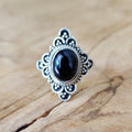 Ring | Sterling zilver & onyx | maat 16,5 image 0