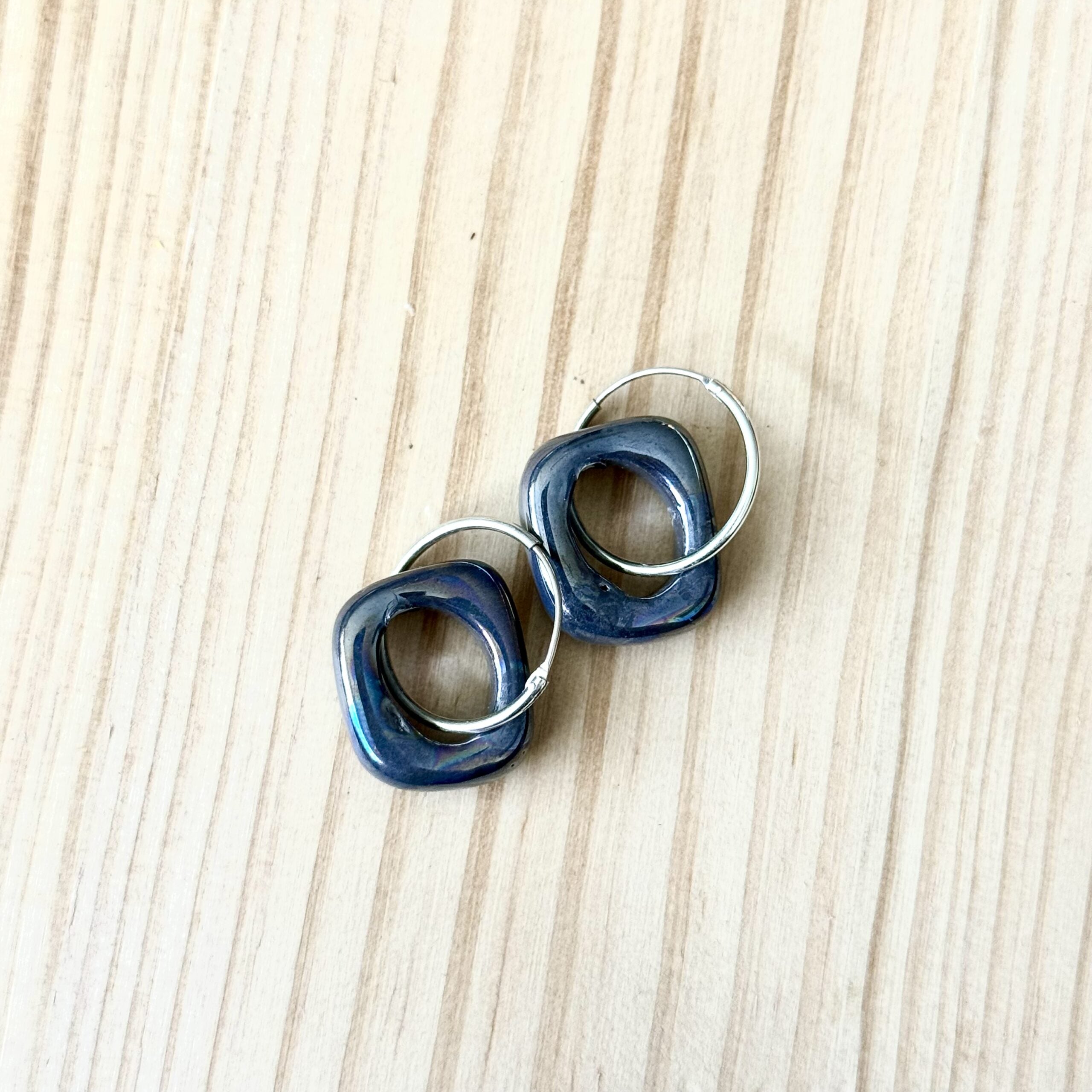 Hoops Squared | Sterling zilver & keramiek image 0
