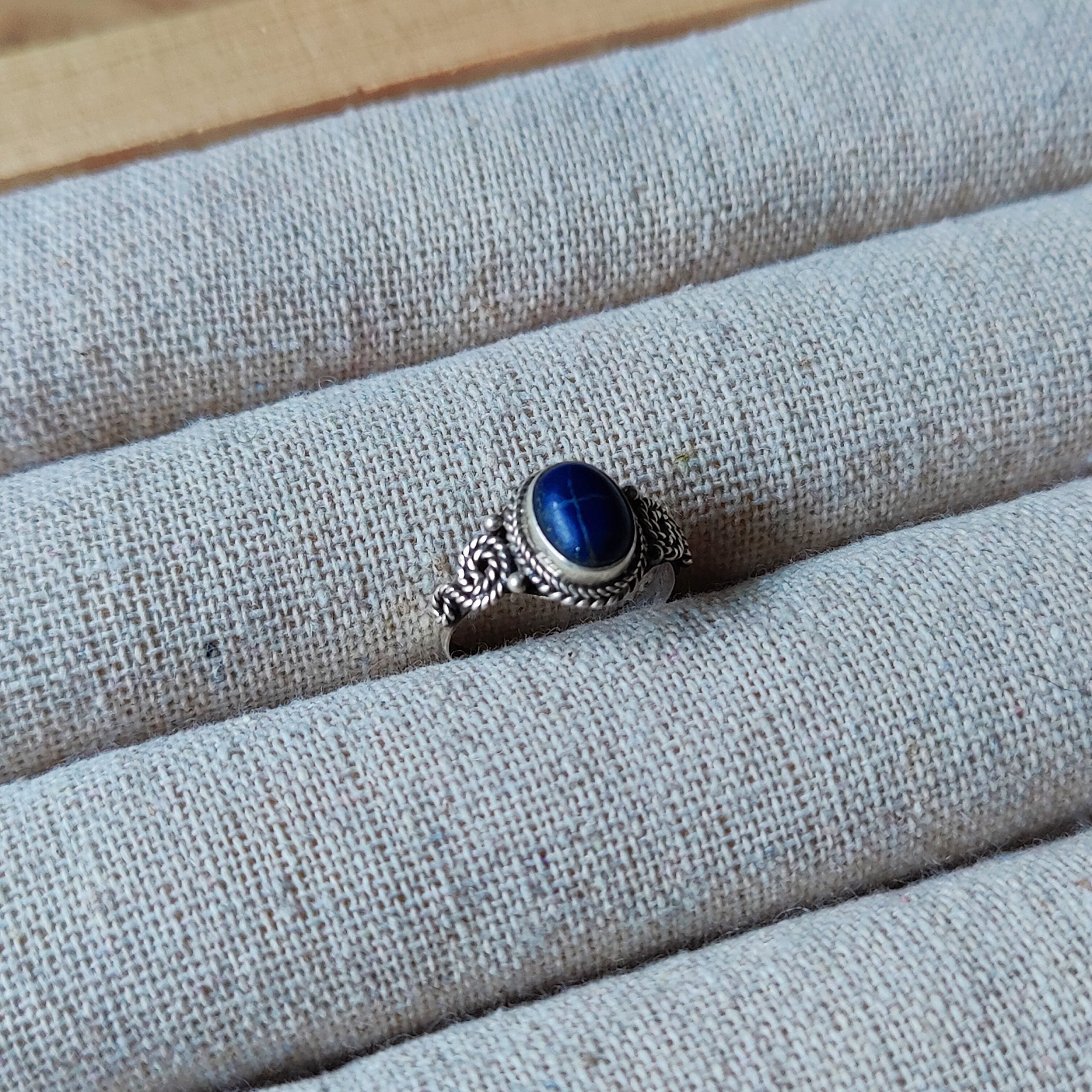 Ring | Sterling zilver & lapis lazuli | maat 15,75 image 3