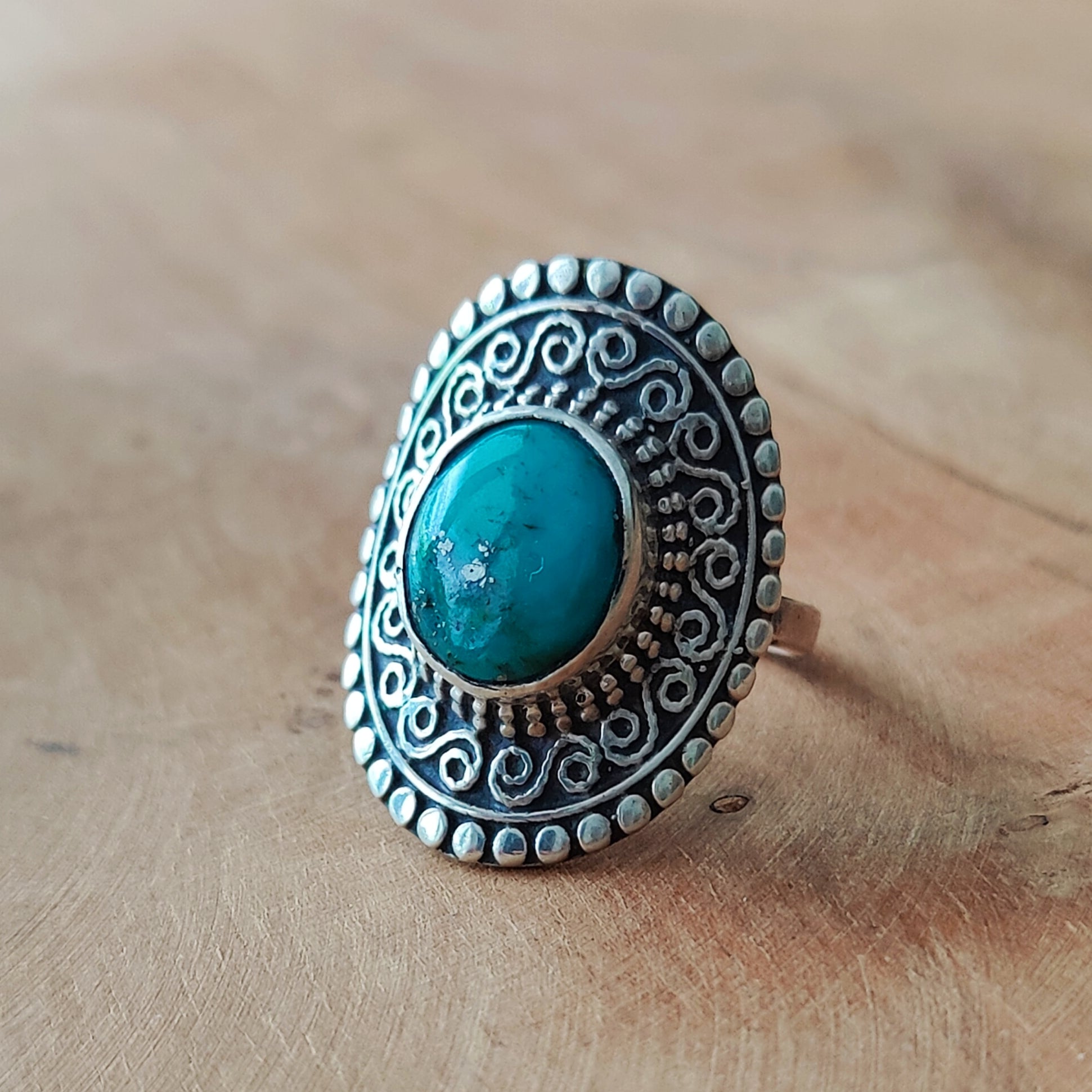 Ring | Sterling zilver & turkoois | maat 20,25 image 1