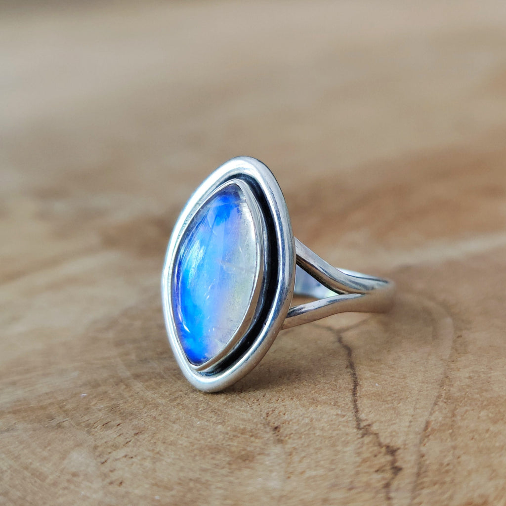 Ring | Sterling zilver & maansteen | maat 16,25 image 3