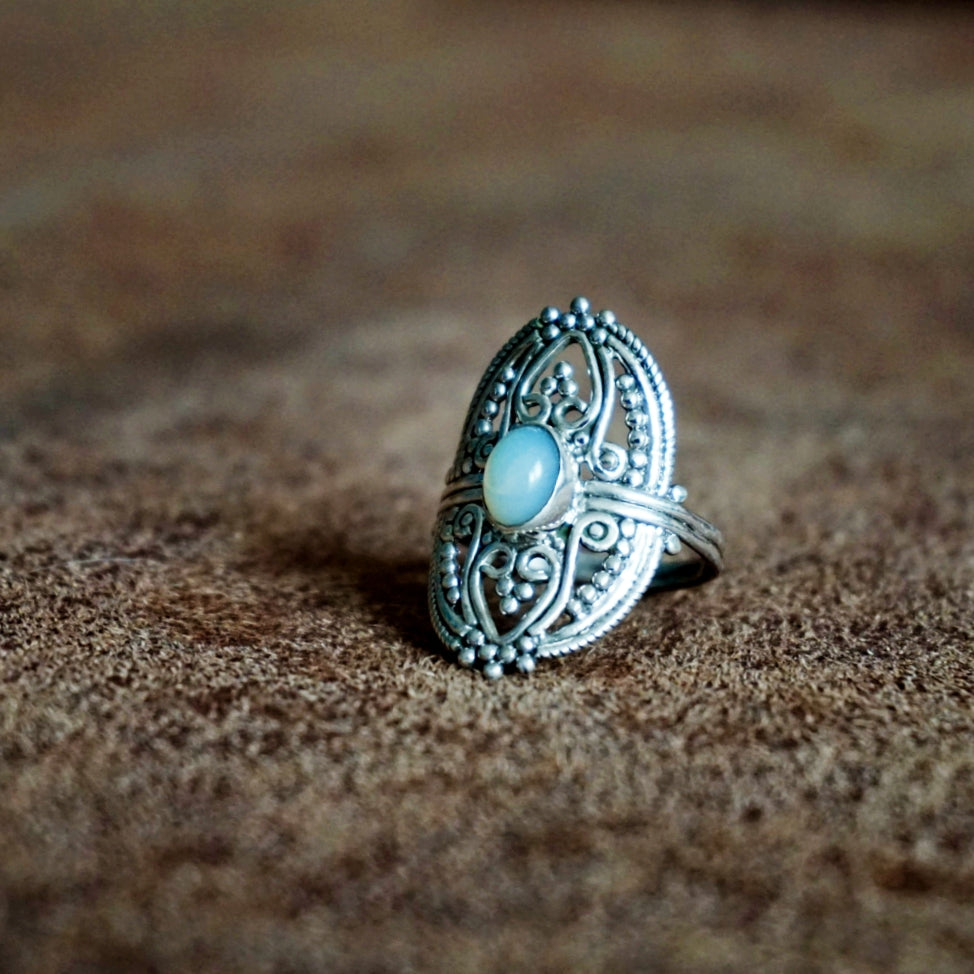 Ring | Sterling zilver & opaliet | maat 16,5 image 2
