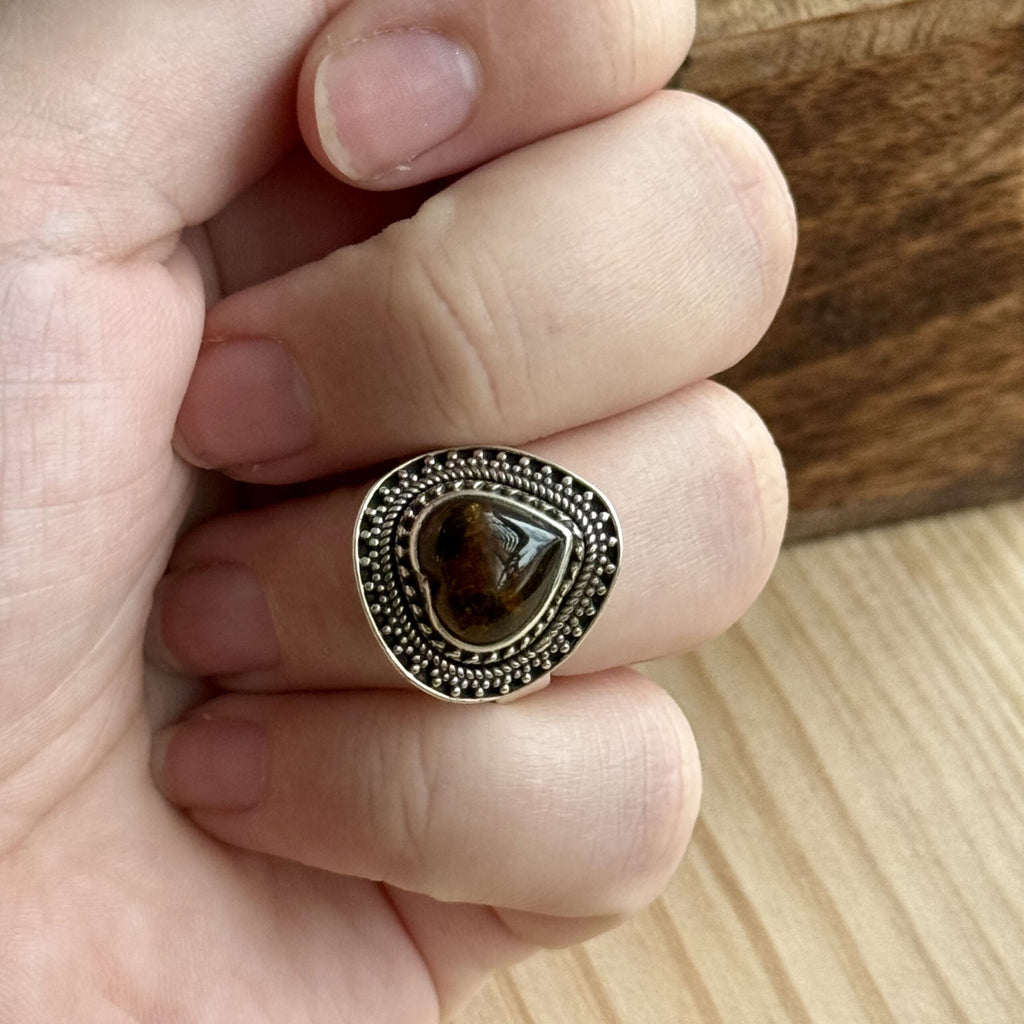 Ring | Sterling zilver & amber | maat 18,5 image 4