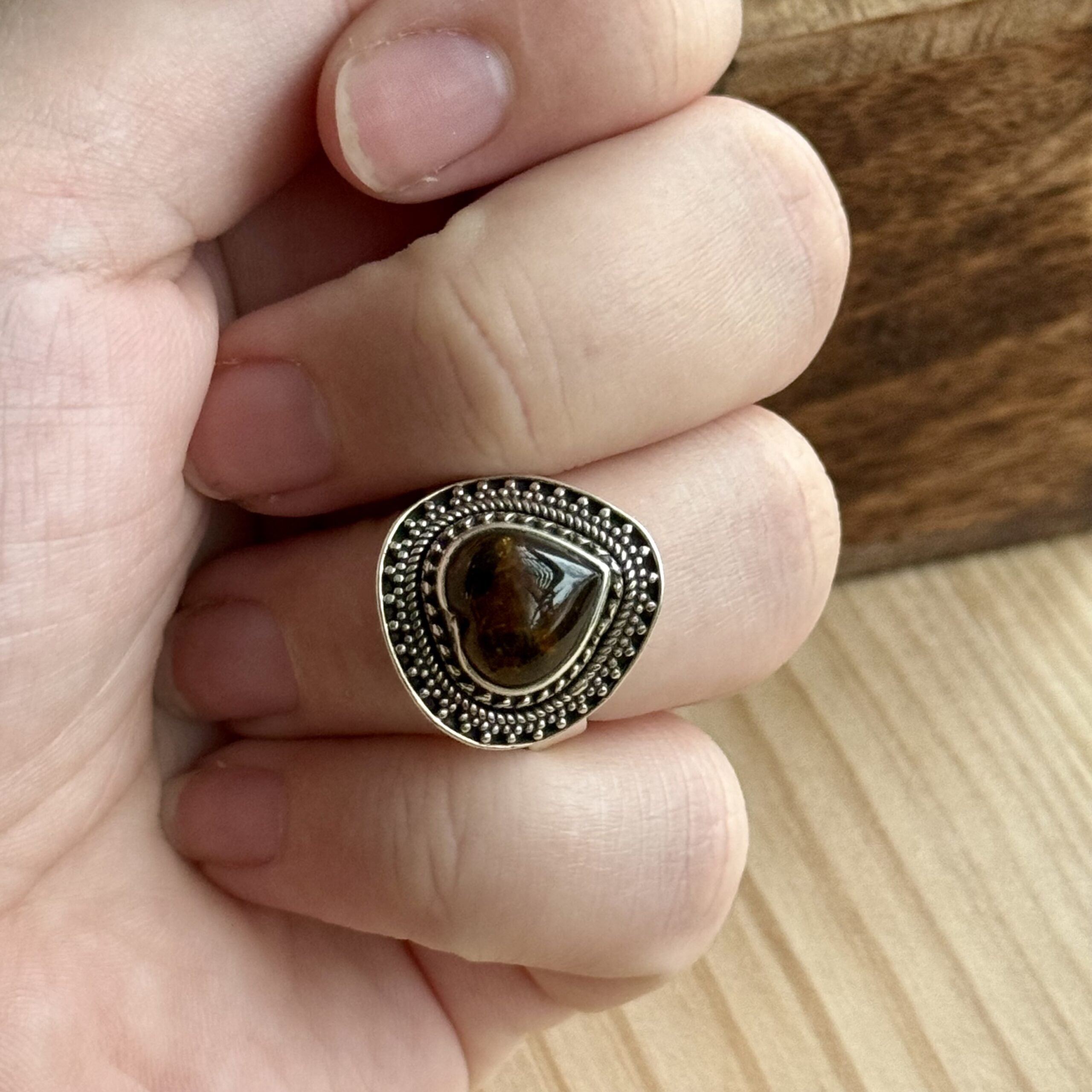 Ring | Sterling zilver & amber | maat 18,5 image 4