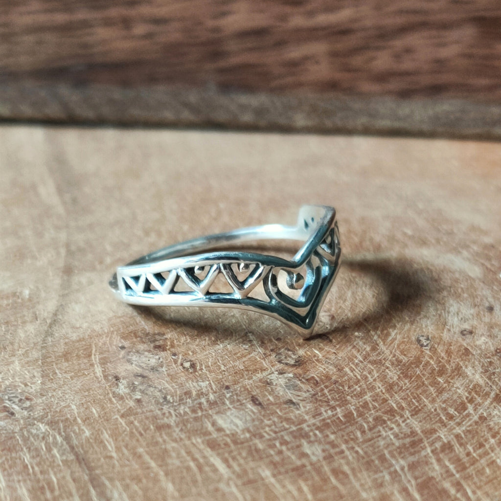 Ring V | Sterling zilver image 1