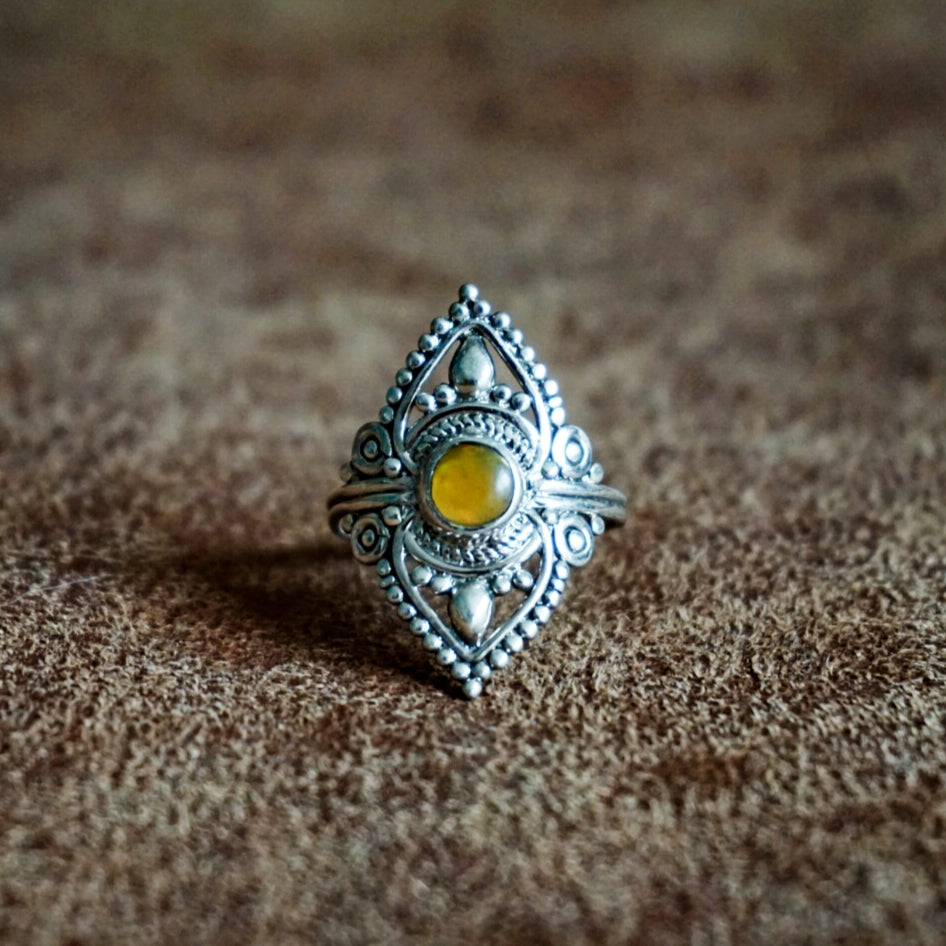Ring | Sterling zilver & opaal | maat 17,5 image 0