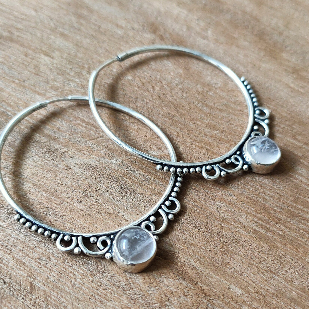 Hoops | Sterling zilver & rozenkwarts image 2