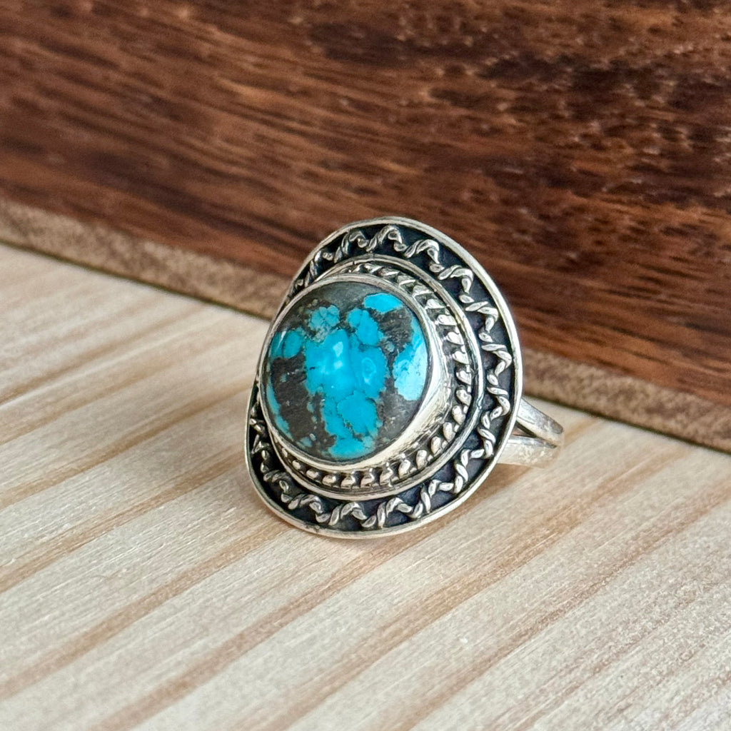 Ring | Sterling zilver & turkoois | maat 17,5 image 0