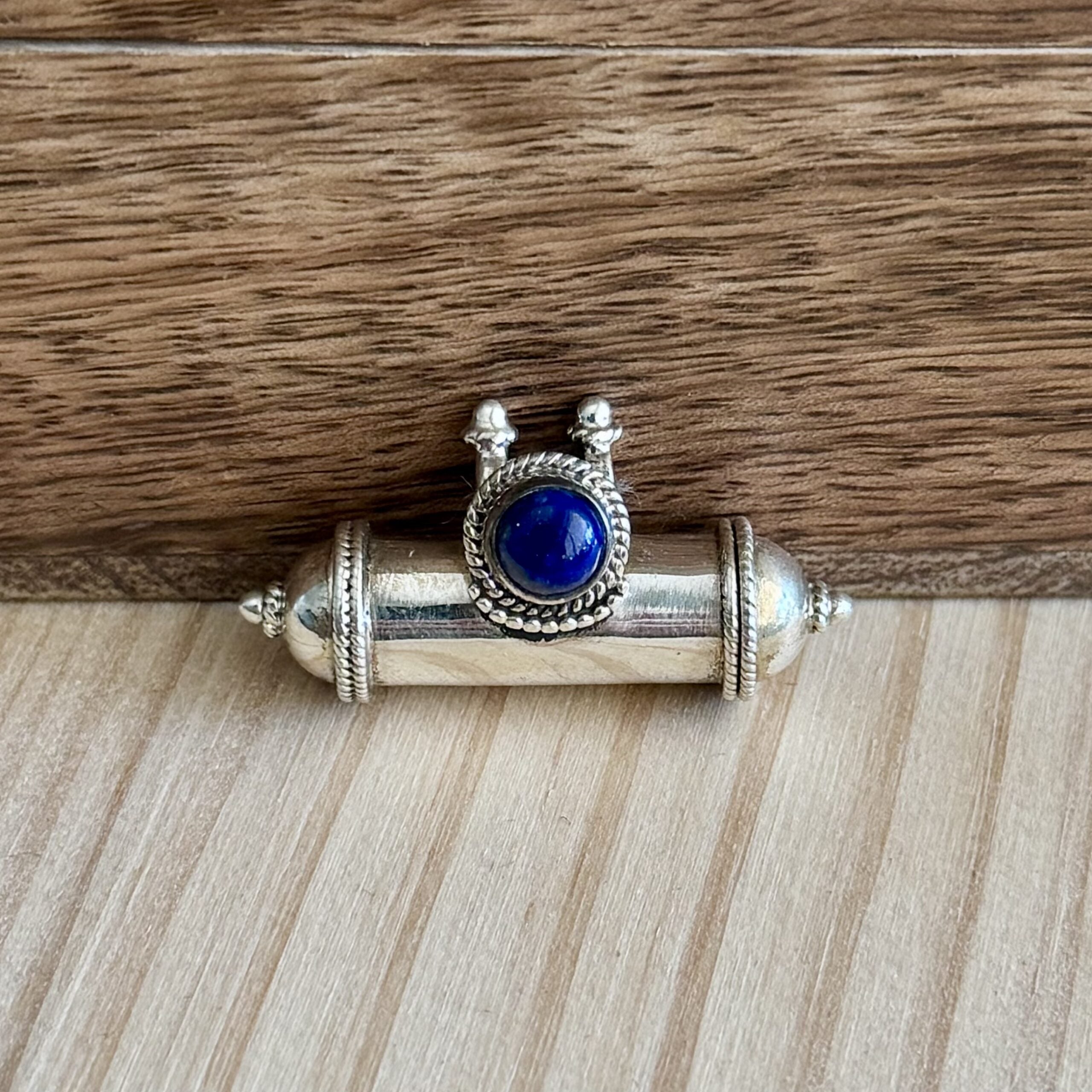 Prayer box | Sterling zilver & lapis lazuli image 1