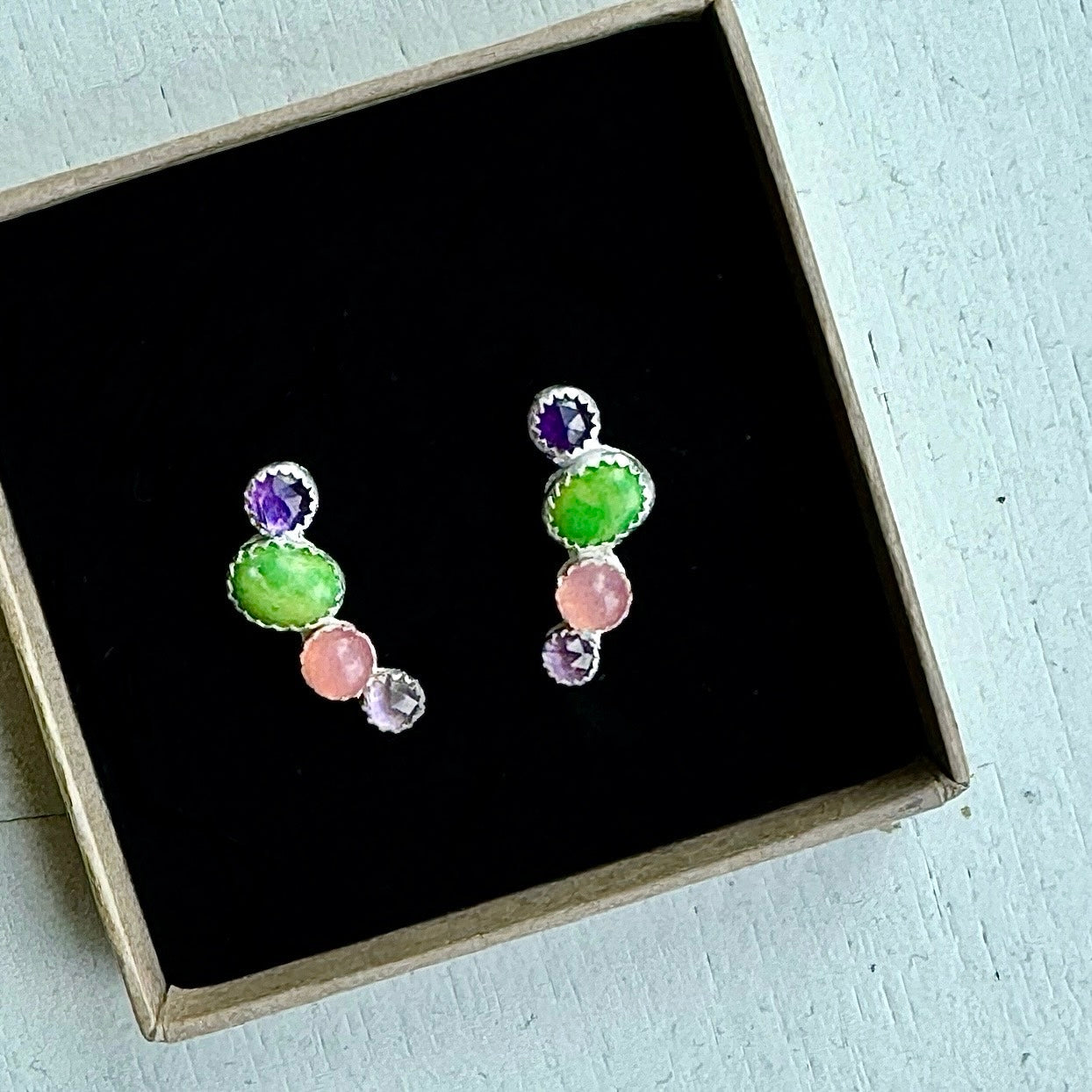 Oorbellen Candy | Sterling zilver & edelstenen | BY AIS image 4