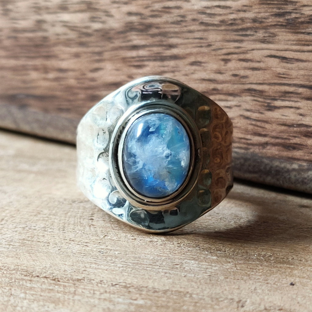 Ring Bundi | Sterling zilver & maansteen | verstelbaar image 2