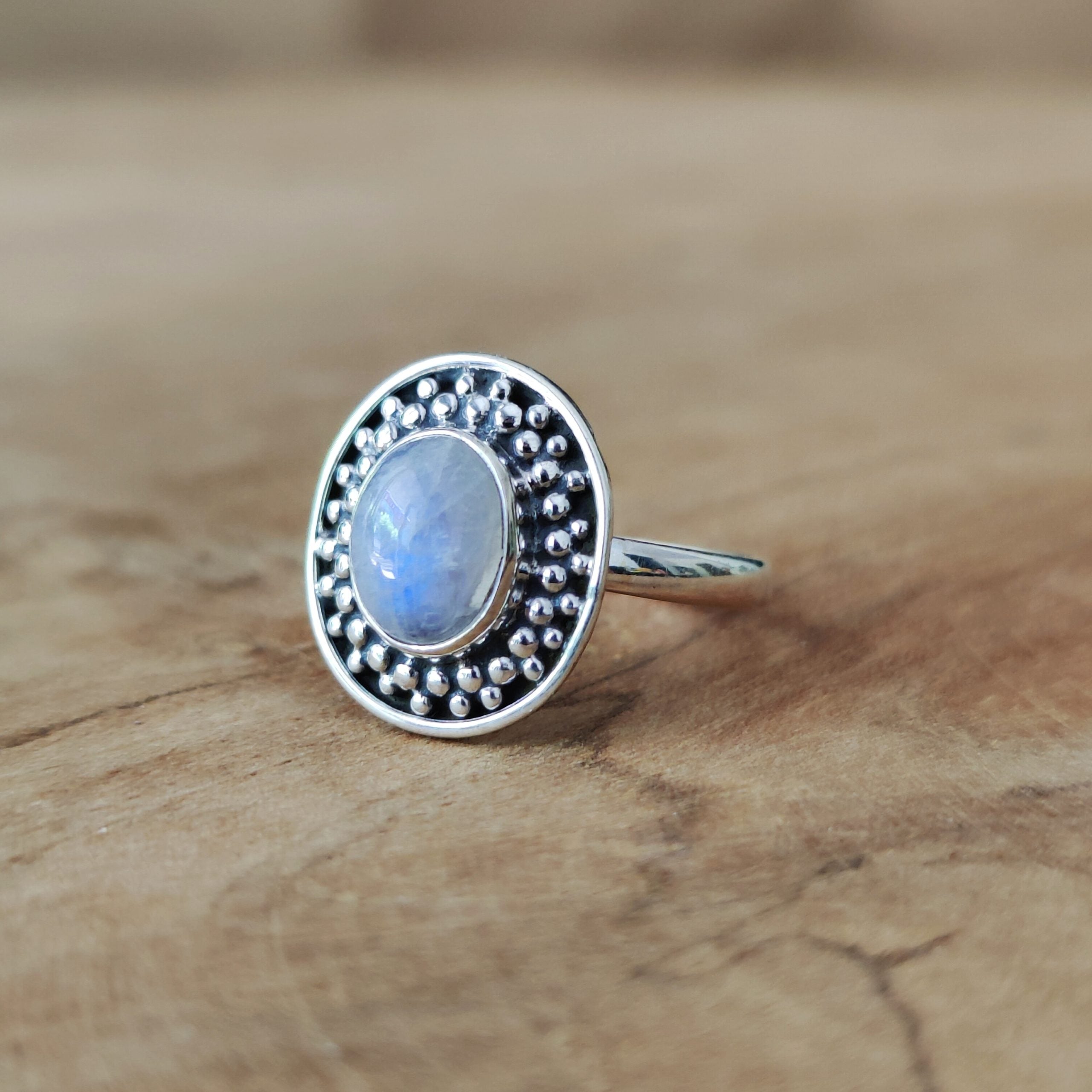 Ring | Sterling zilver & maansteen | maat 17 image 4
