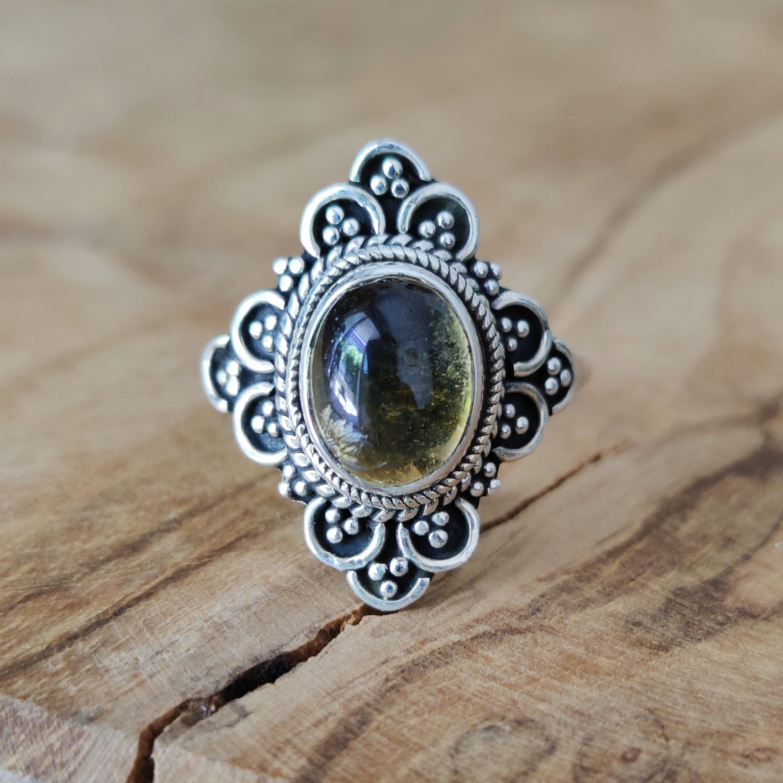 Ring | Sterling zilver & citrien | maat 16,5 image 3