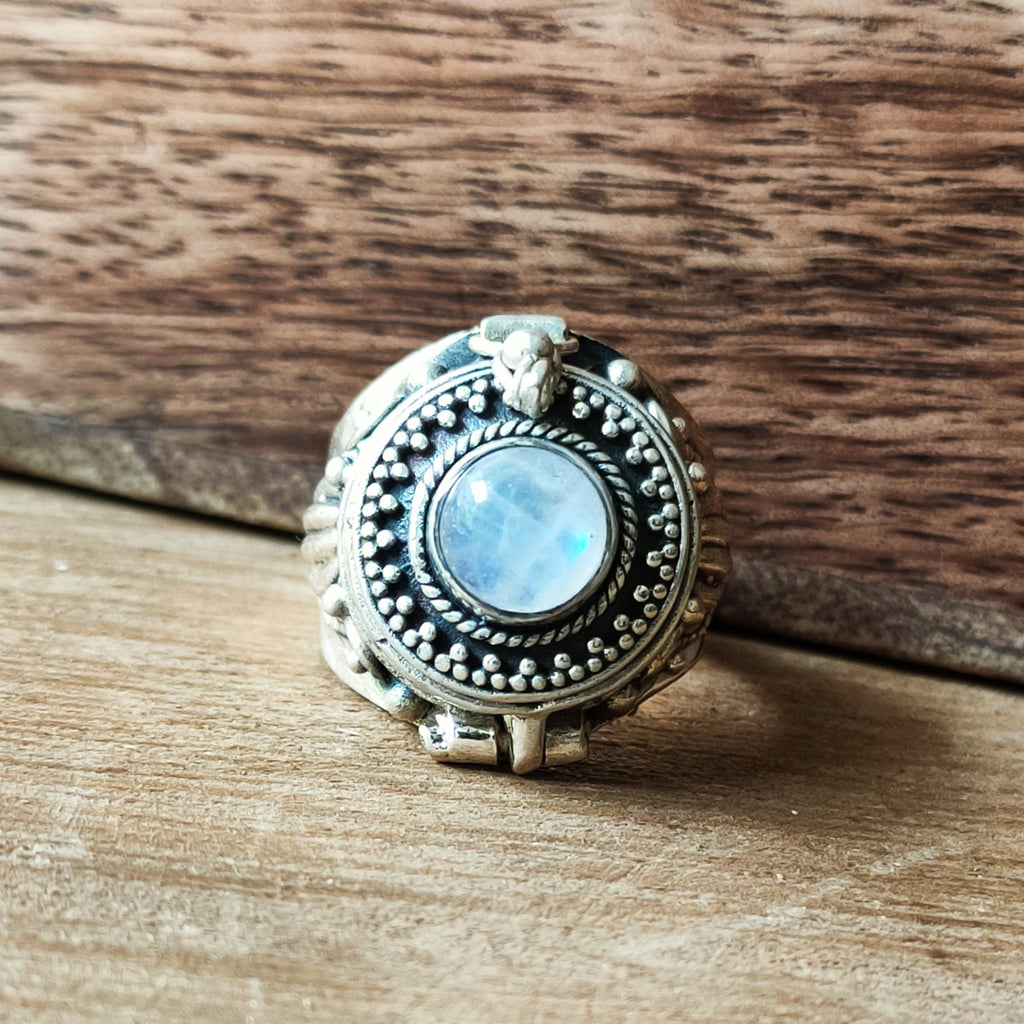 Poison box ring | Sterling zilver & maansteen image 2