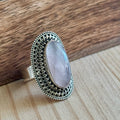 Ring | Sterling zilver & rozenkwarts | maat 17,5 image 0
