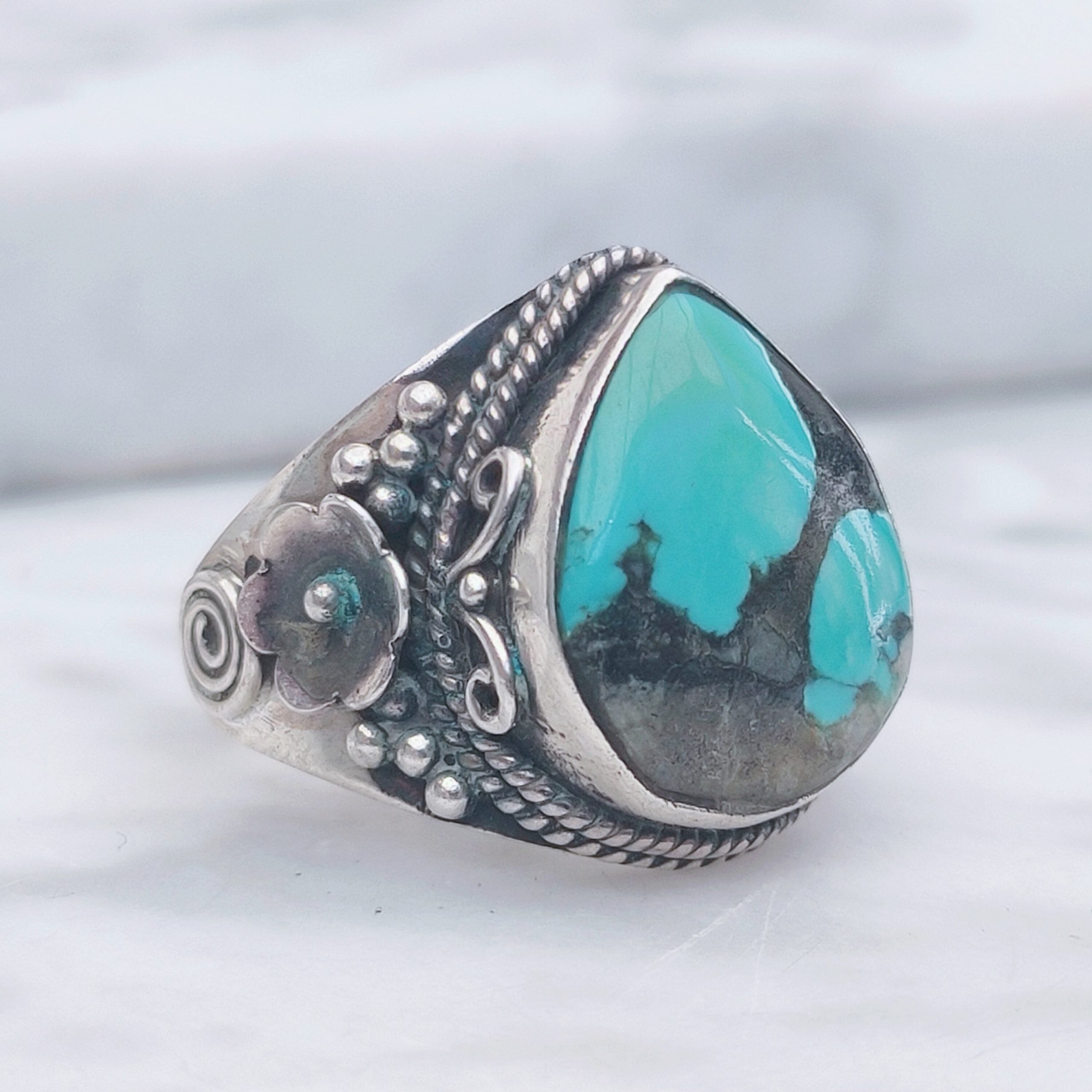 Ring | Sterling zilver & turkoois | maat 17,5 image 2
