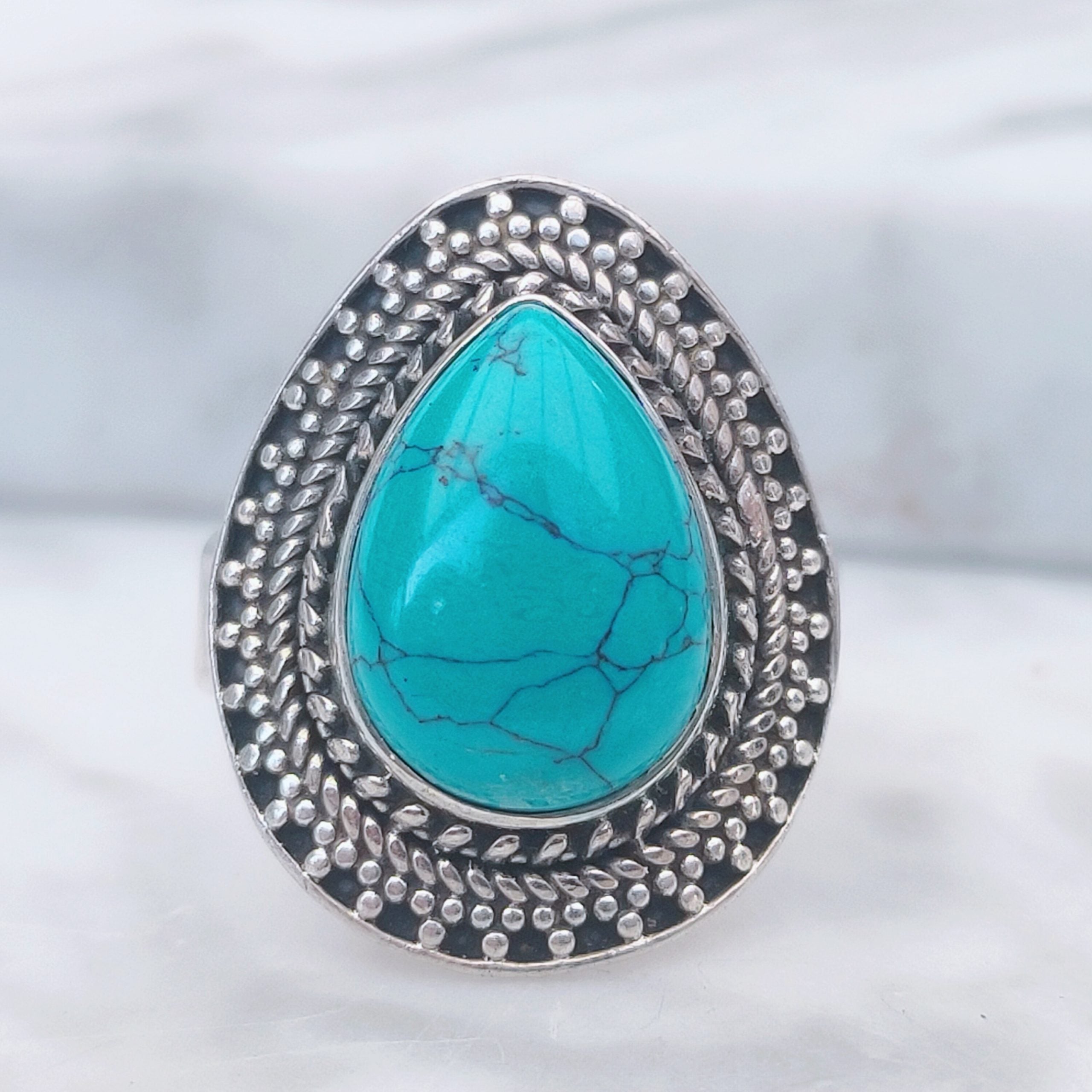 Ring | Sterling zilver & turkoois | maat 17,25 image 0