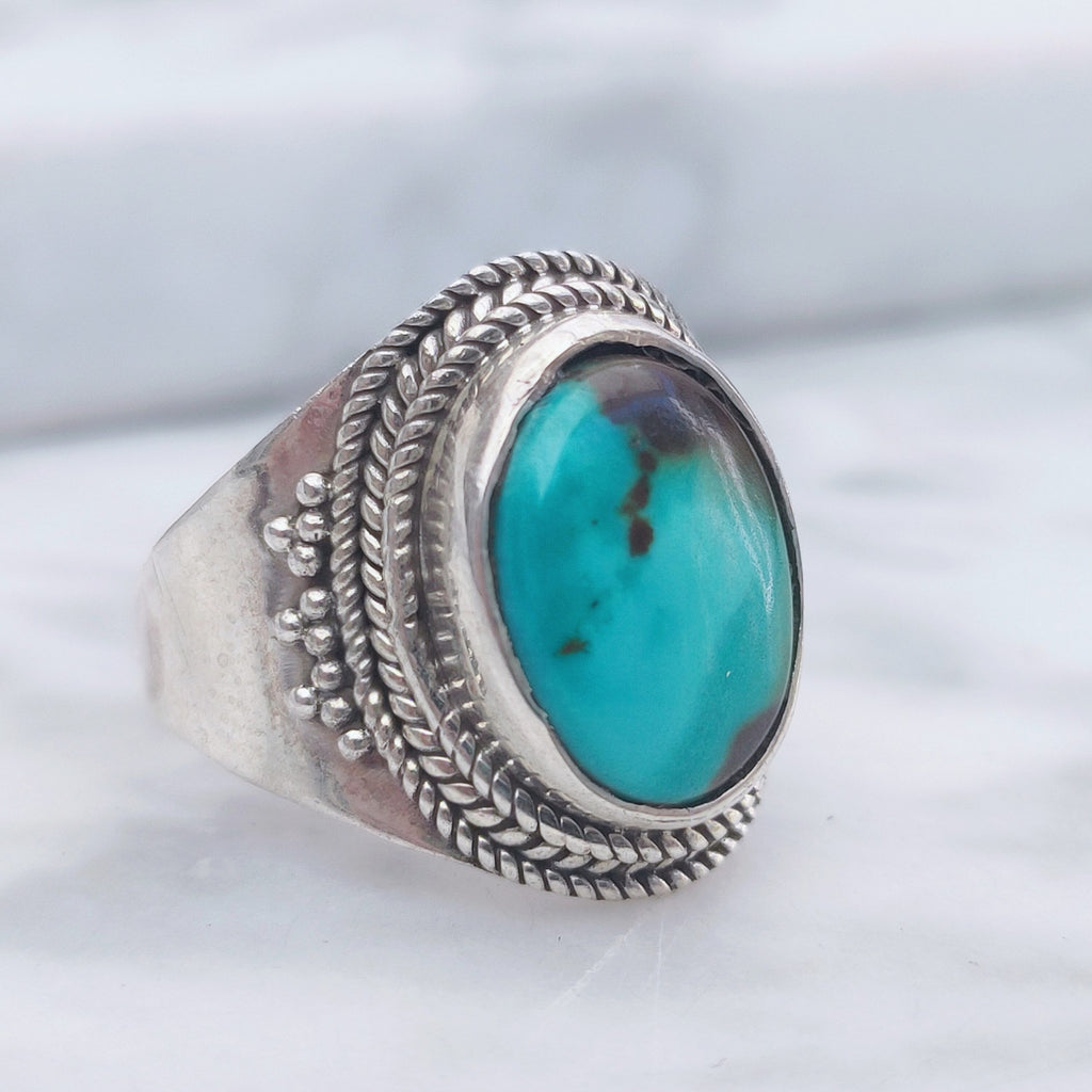 Ring | Sterling zilver & turkoois | maat 18,5 image 2