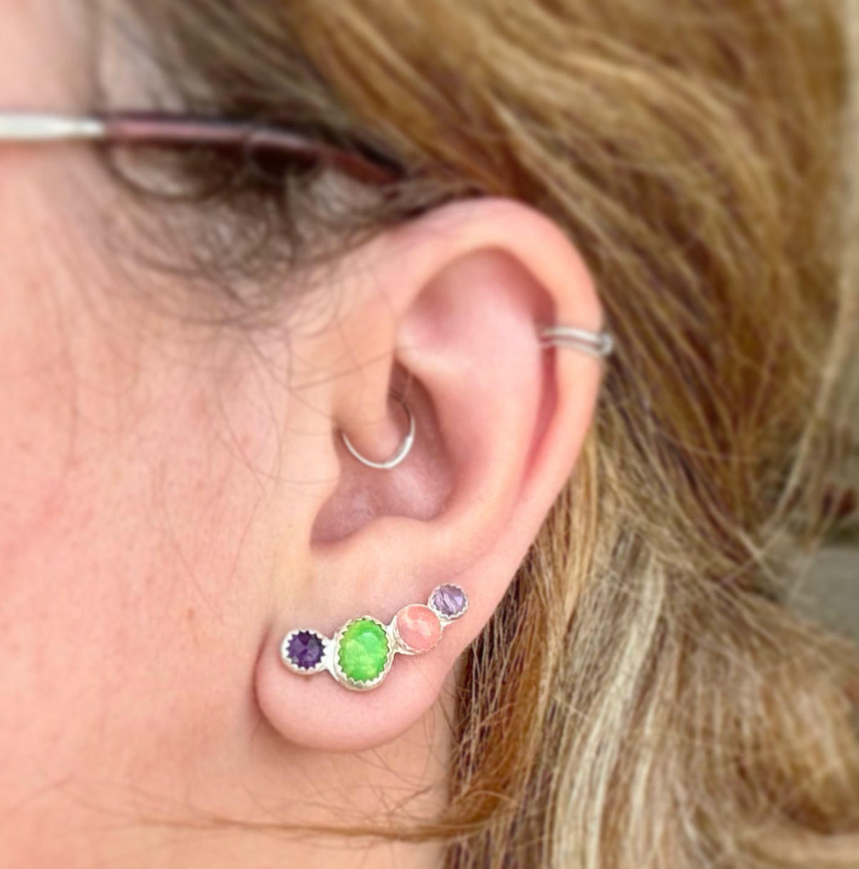 Oorbellen Candy | Sterling zilver & edelstenen | BY AIS image 3