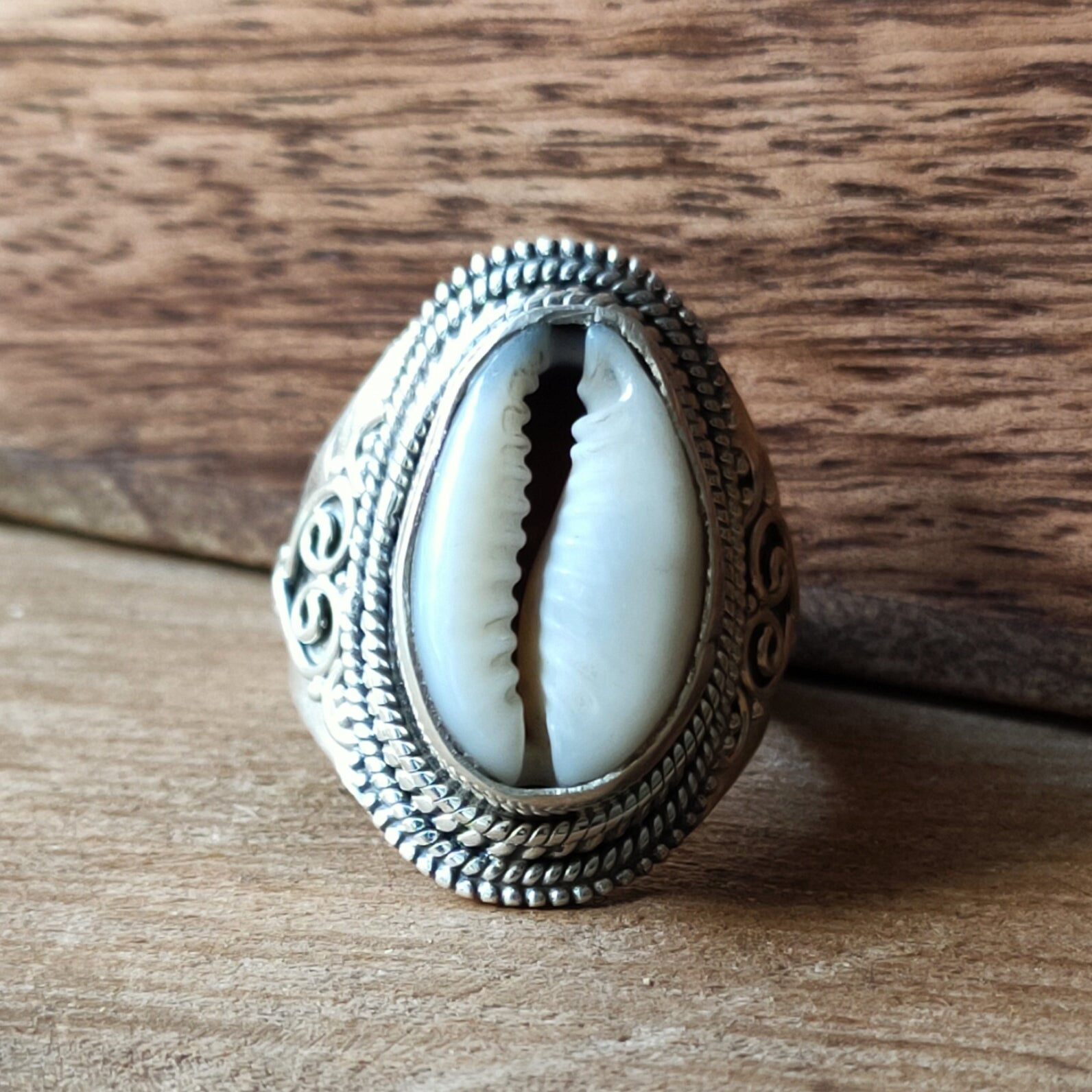 Ring | Sterling zilver & cowrie schelp image 5