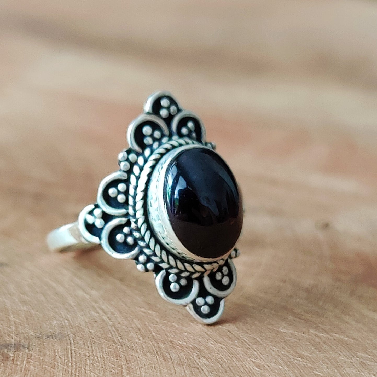 Ring | Sterling zilver & granaat | maat 16 image 2