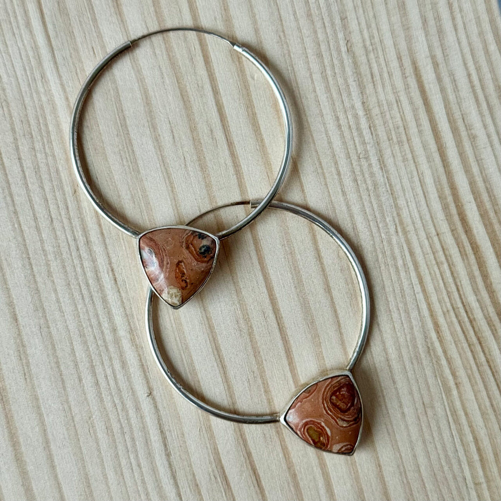 Hoops | Sterling zilver & jaspis | BY AIS image 1