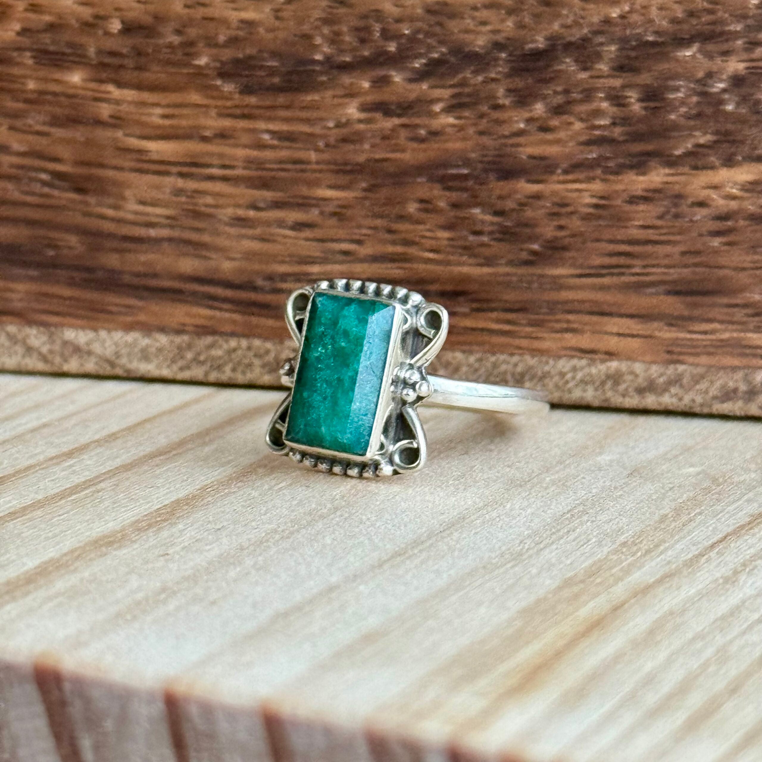 Ring | Sterling zilver & Aventurijn | maat 17,5 image 0