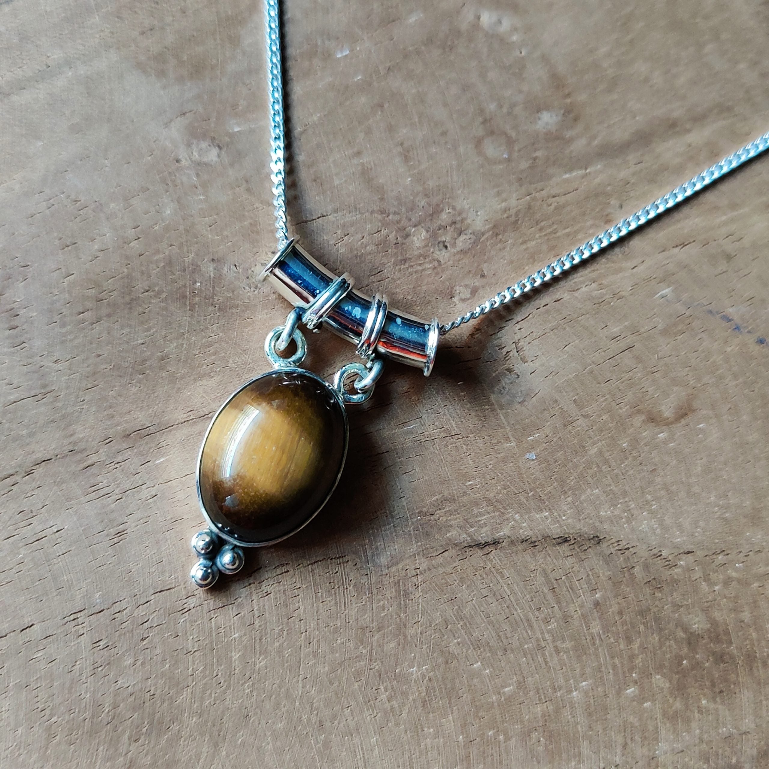 Hanger | Sterling zilver & tijgeroog image 3
