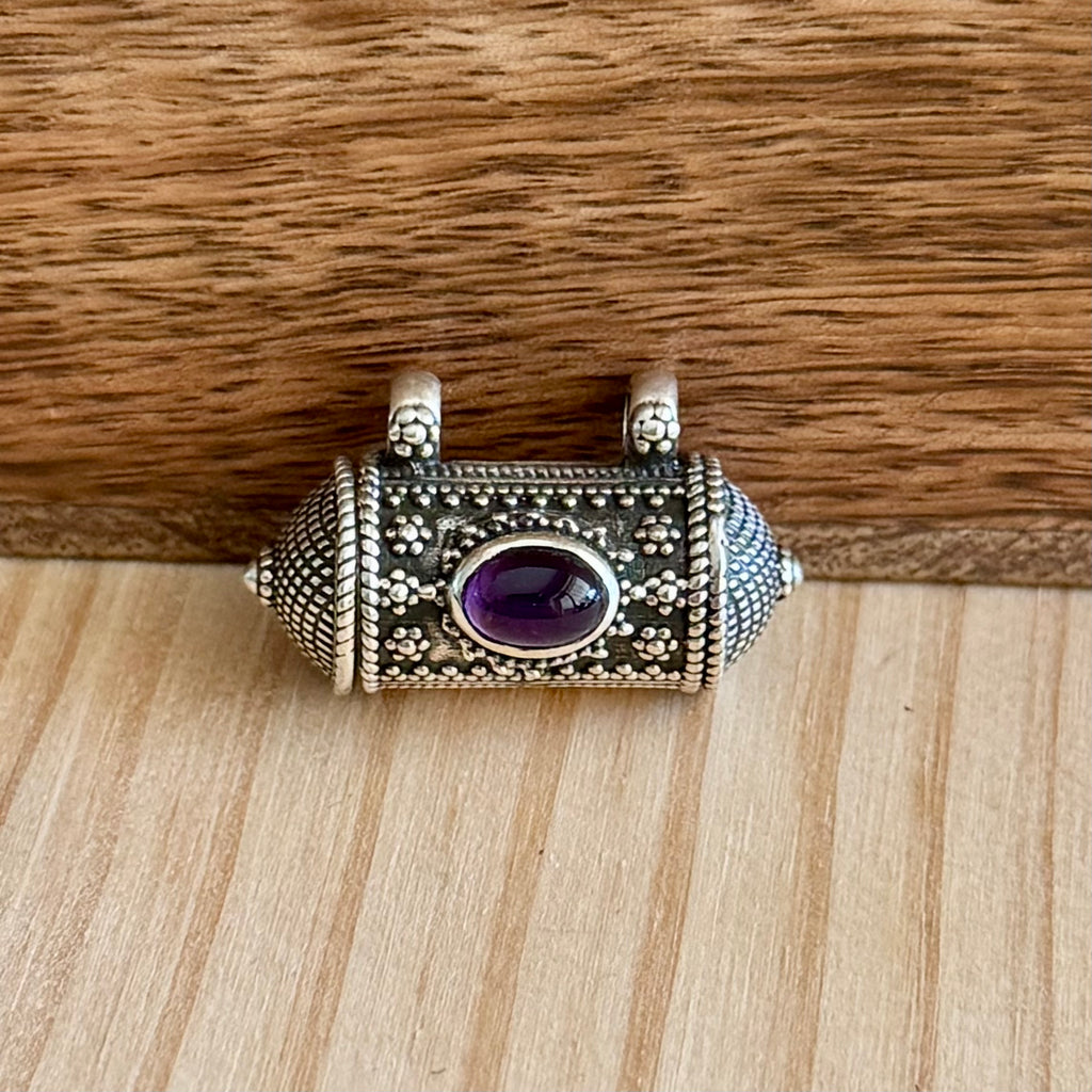 Prayer box Nawa | Sterling zilver & amethist image 2
