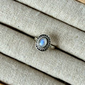 Ring | Sterling zilver & maansteen | maat 17,5 image 0