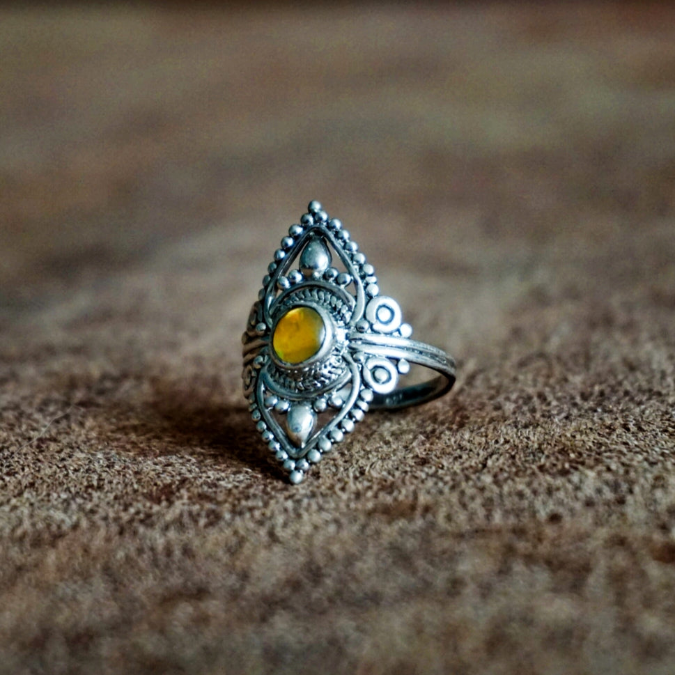Ring | Sterling zilver & opaal | maat 17,5 image 2