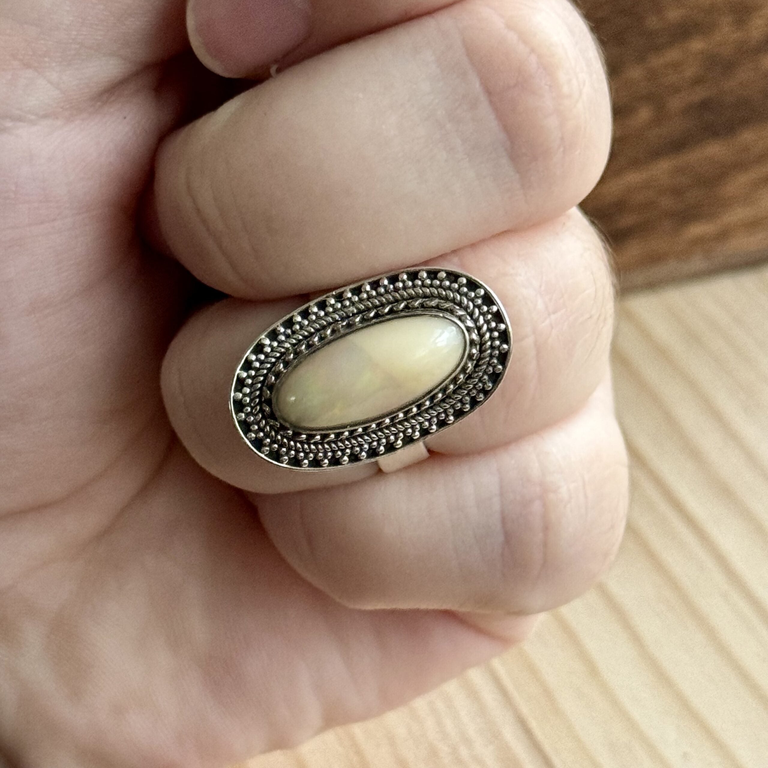 Ring | Sterling zilver & opaal | maat 18 image 3