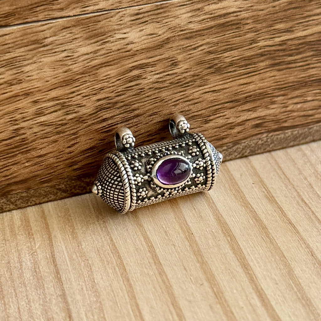 Prayer box Nawa | Sterling zilver & amethist image 1